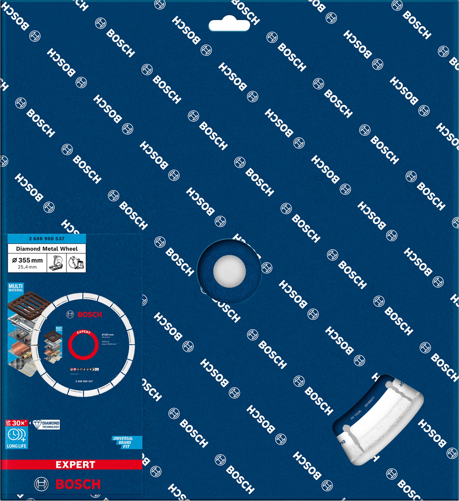 Disco de corte EXPERT Diamond Metal Wheel de gran tamaño de 355 x 25,4 mm