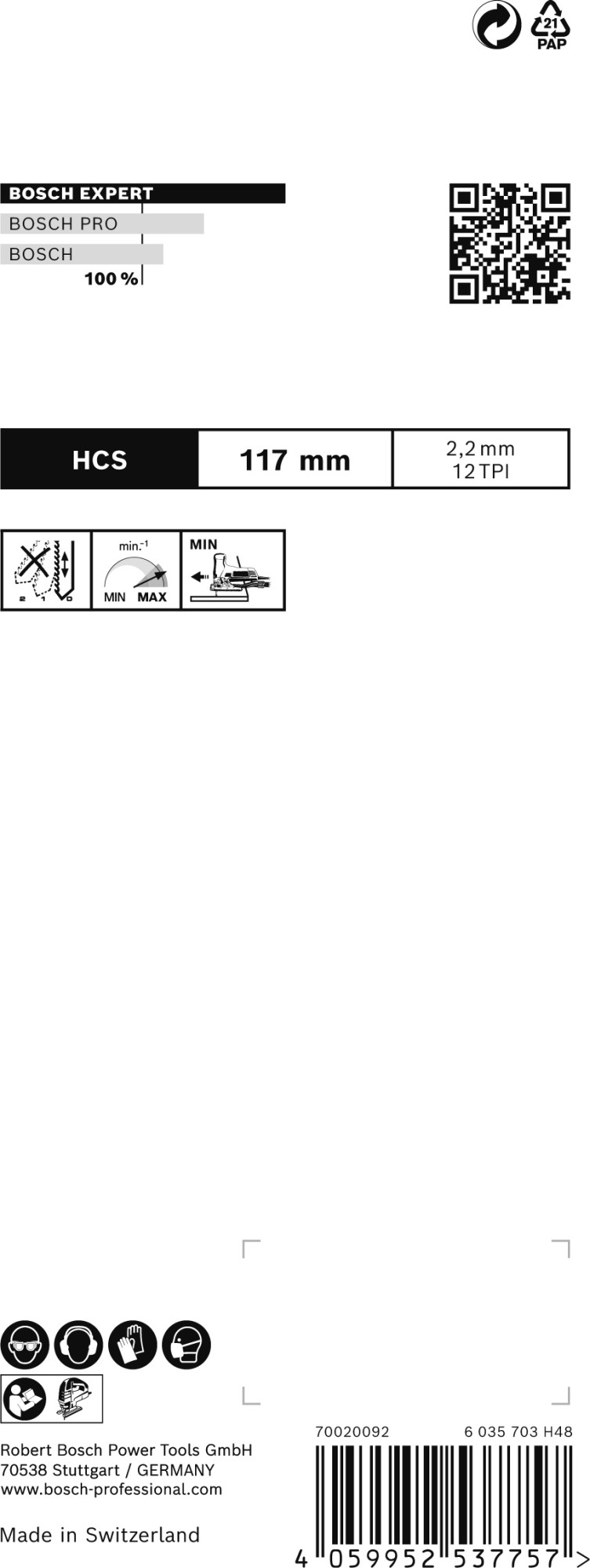 Hoja de sierra de calar EXPERT 'Wood 2-side clean' T 308 B, 5 unidades
