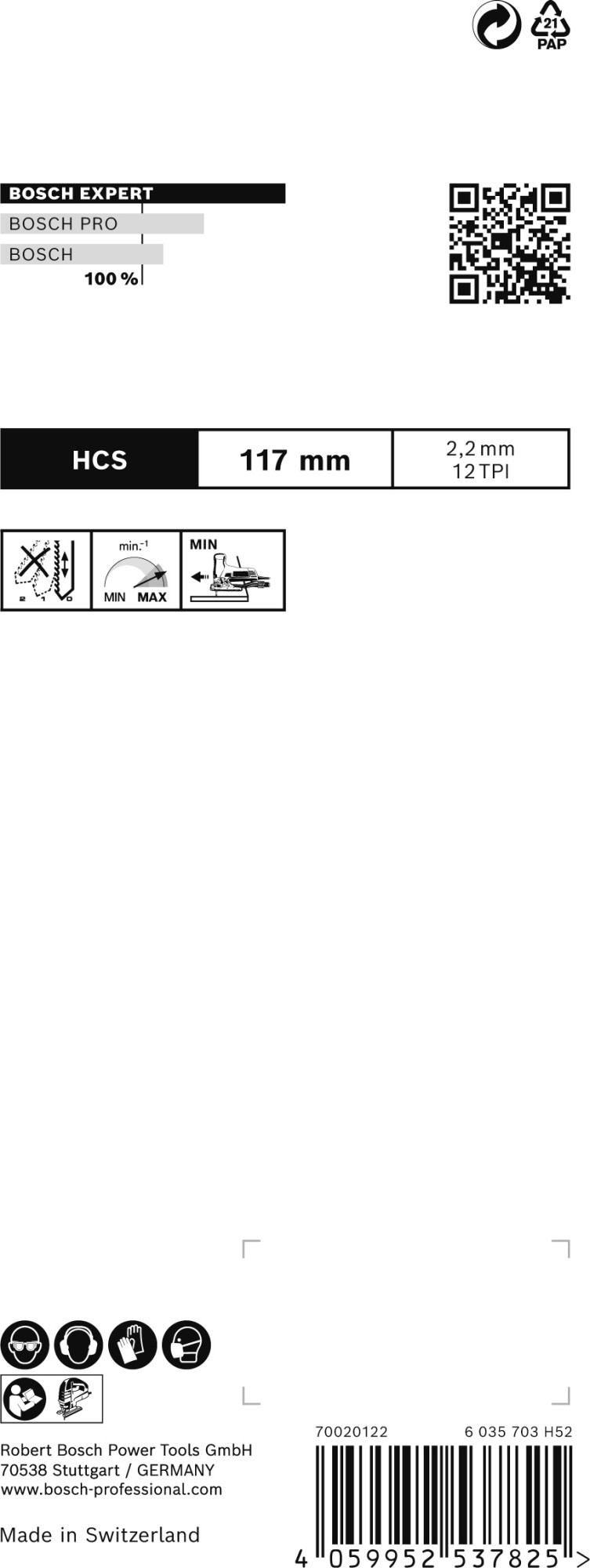 Hoja de sierra de calar EXPERT Wood 2-side clean T308BP, 5 uds.