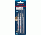 Set de 3 hojas de sierra de calar EXPERT ‘Wood 2-side clean’ T308B/BO