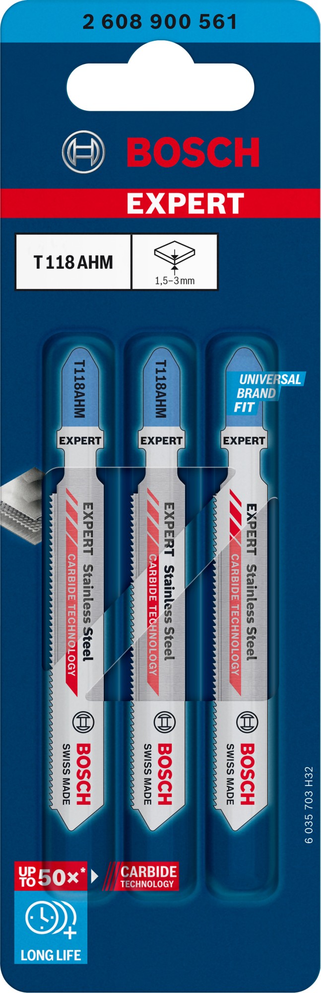 Hoja de sierra de calar EXPERT Tough Metal thin T118AHM, 3 uds.