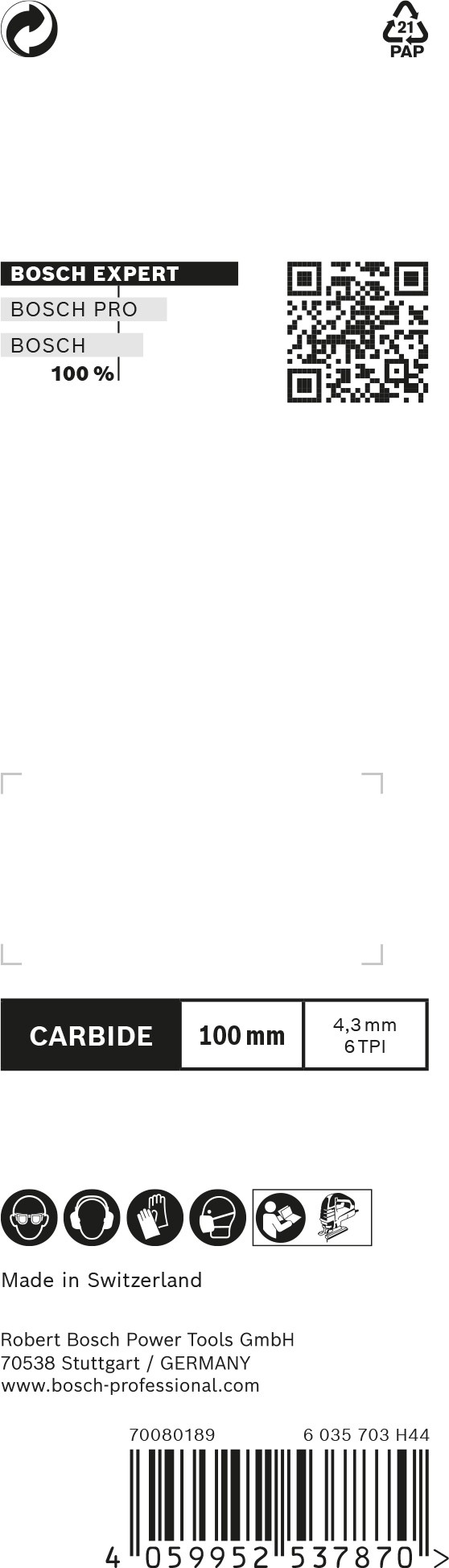 Hoja de sierra de calar EXPERT ‘Fiber Plaster’ T 141 HM, 3 unidades