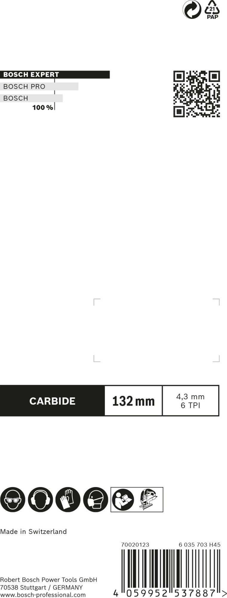 Hoja de sierra de calar EXPERT ‘Fiber Plaster’ T 341 HM, 3 unidades