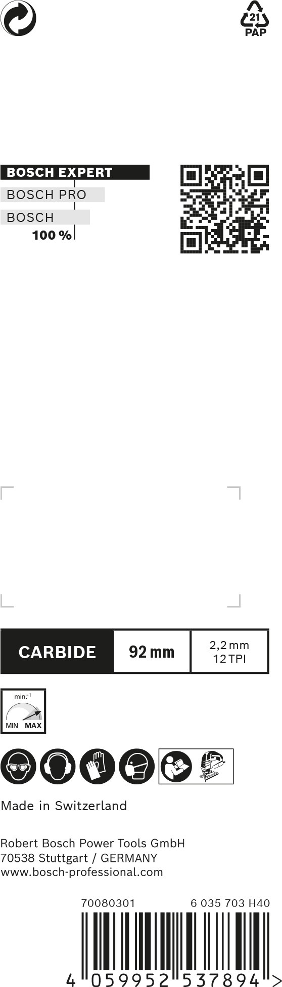 3 hojas de sierra de calar EXPERT Carbon Fiber Clean T 108 BHM