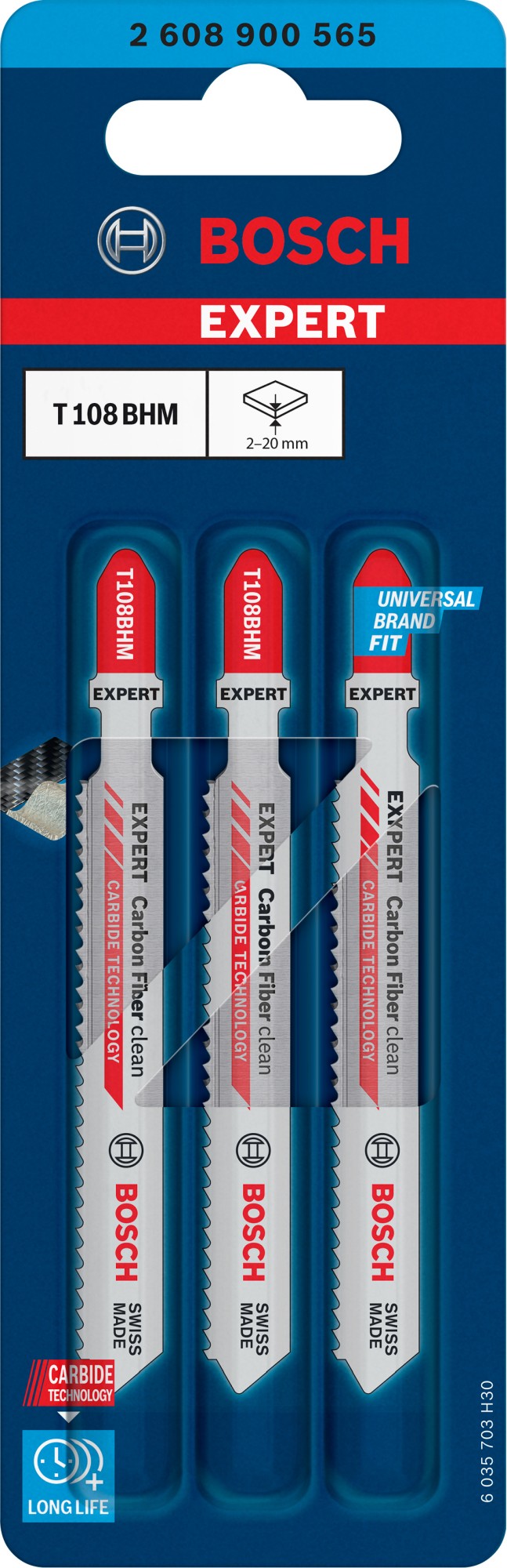 3 hojas de sierra de calar EXPERT Carbon Fiber Clean T 108 BHM