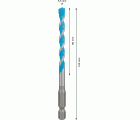 Broca EXPERT HEX-9 MultiConstruction de 5,5 x 90 x 150 mm