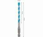 Broca EXPERT HEX-9 MultiConstruction de 6 x 60 x 100 mm