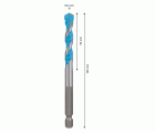 Broca EXPERT HEX-9 MultiConstruction de 8 x 50 x 100 mm