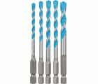 Set de 5 brocas EXPERT HEX-9 MultiConstruction de 4/5/6/6/8 mm