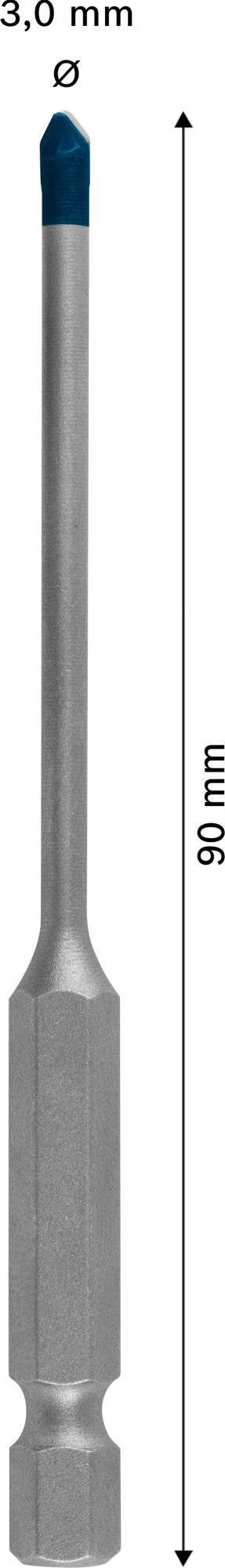 Broca EXPERT HEX-9 Hard Ceramic, 3 x 90 mm