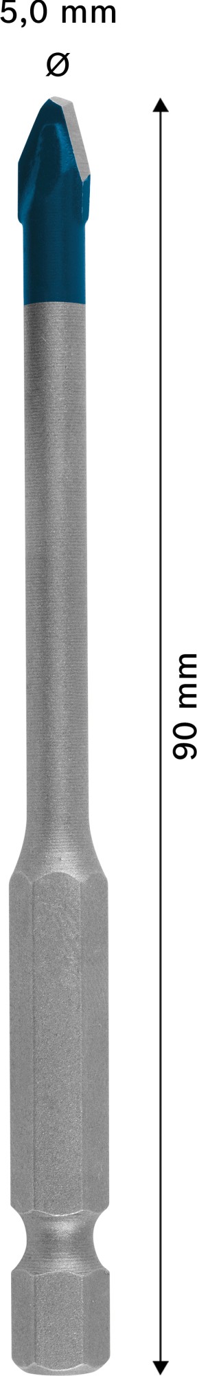 Broca EXPERT HEX-9 Hard Ceramic, 5 x 90 mm