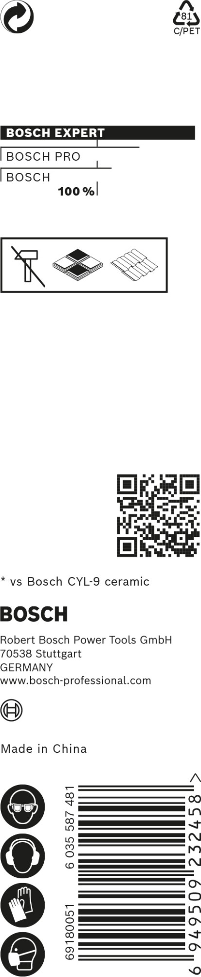 Broca EXPERT HEX-9 Hard Ceramic, 10 x 90 mm