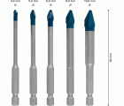Set de brocas EXPERT HEX-9 Hard Ceramic, 4 x 90; 5 x 90; 6 x 90; 8 x 90; 10 x 90 mm, 5 unidades