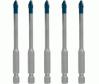 Set de brocas para tejas EXPERT HEX-9 Hard Ceramic de 5 mm, 5 unidades