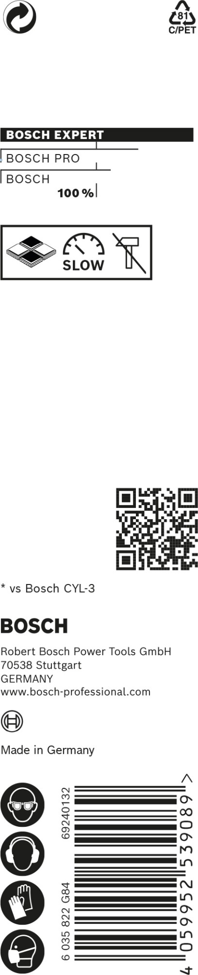 Broca EXPERT CYL-9 MultiConstruction de 6,5 x 60 x 100 mm