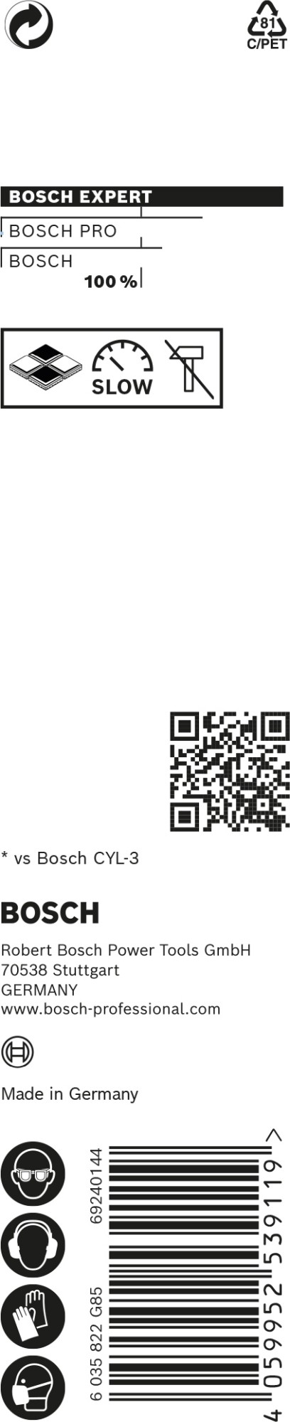 Broca EXPERT CYL-9 MultiConstruction de 7 x 60 x 100 mm