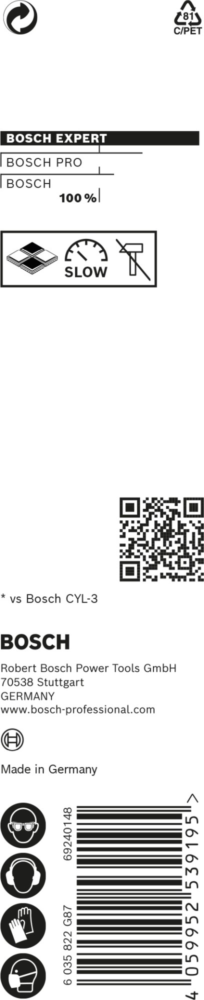 Broca EXPERT CYL-9 MultiConstruction de 10 x 80 x 120 mm