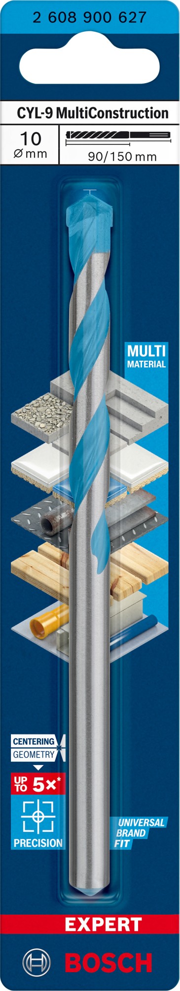 Broca EXPERT CYL-9 MultiConstruction de 10 x 90 x 150 mm