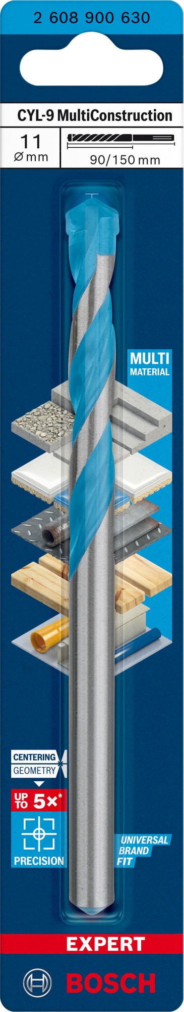 Broca EXPERT CYL-9 MultiConstruction de 11 x 90 x 150 mm