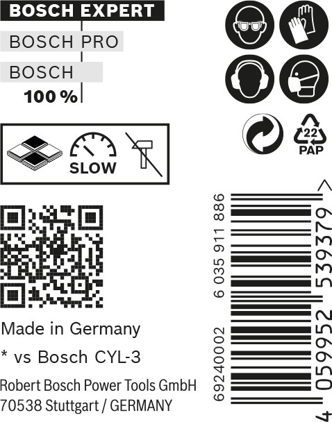 Broca EXPERT CYL-9 MultiConstruction de 10 x 80 x 120 mm, 8 unidades