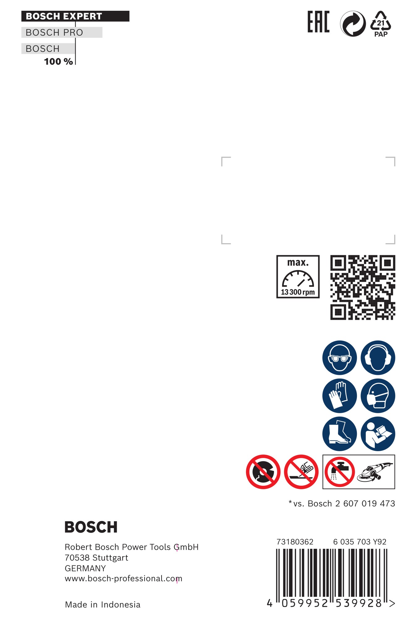 Disco de corte de diamante EXPERT HardCeramic X-LOCK de 115 x 22,23 x 1,4 x 10 mm