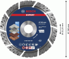 Disco de corte de diamante EXPERT MultiMaterial de 150 x 22,23 x 2,4 x 12 mm