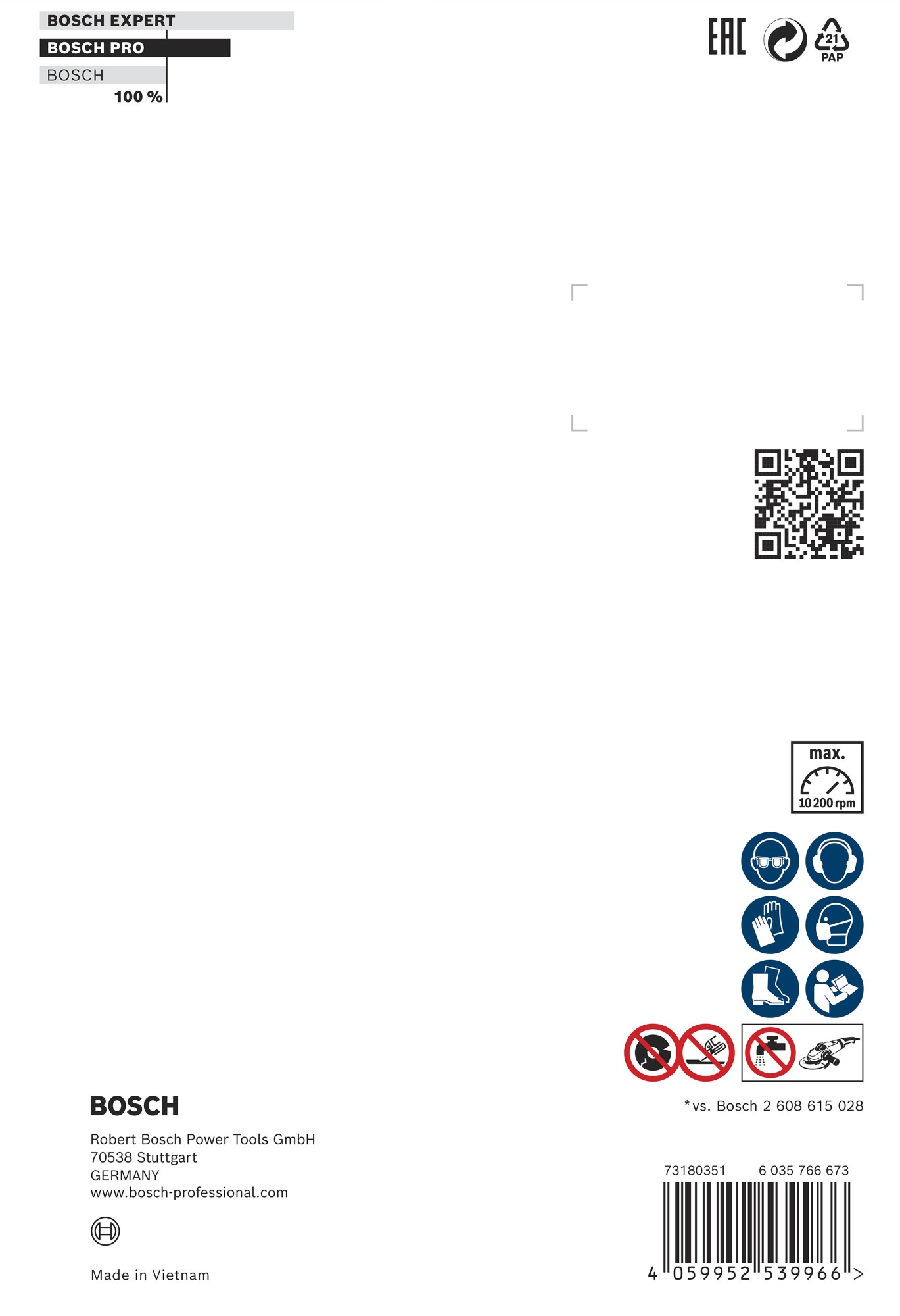 Disco de corte de diamante EXPERT MultiMaterial de 150 x 22,23 x 2,4 x 12 mm