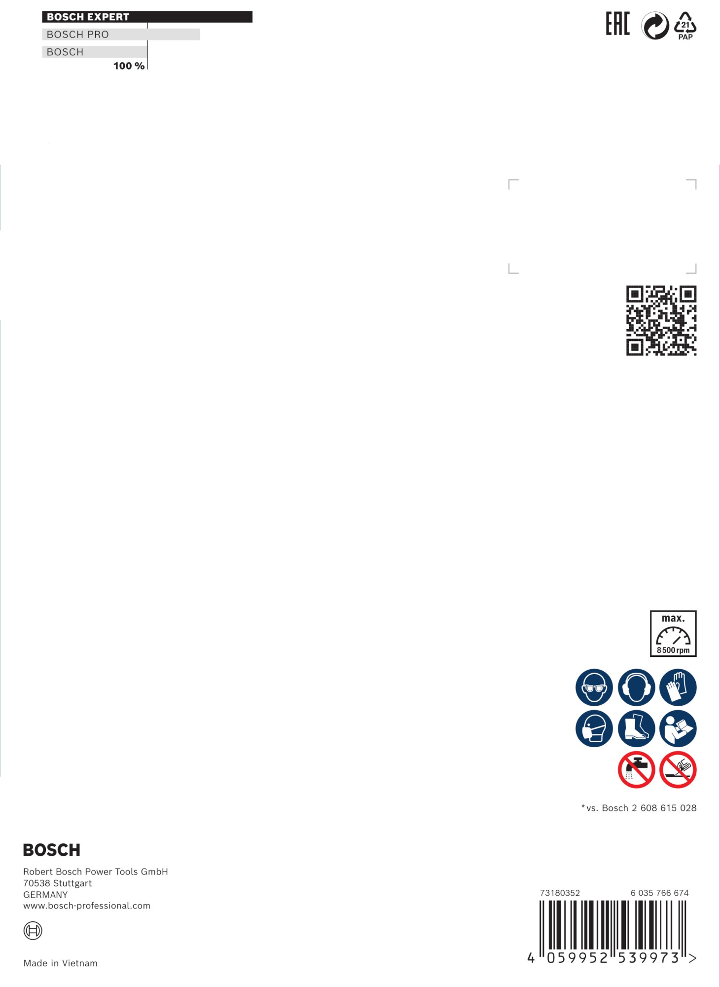 Disco de corte de diamante EXPERT MultiMaterial de 180 x 22,23 x 2,4 x 12 mm