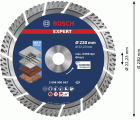 Disco de corte de diamante EXPERT MultiMaterial de 230 x 22,23 x 2,4 x 15 mm
