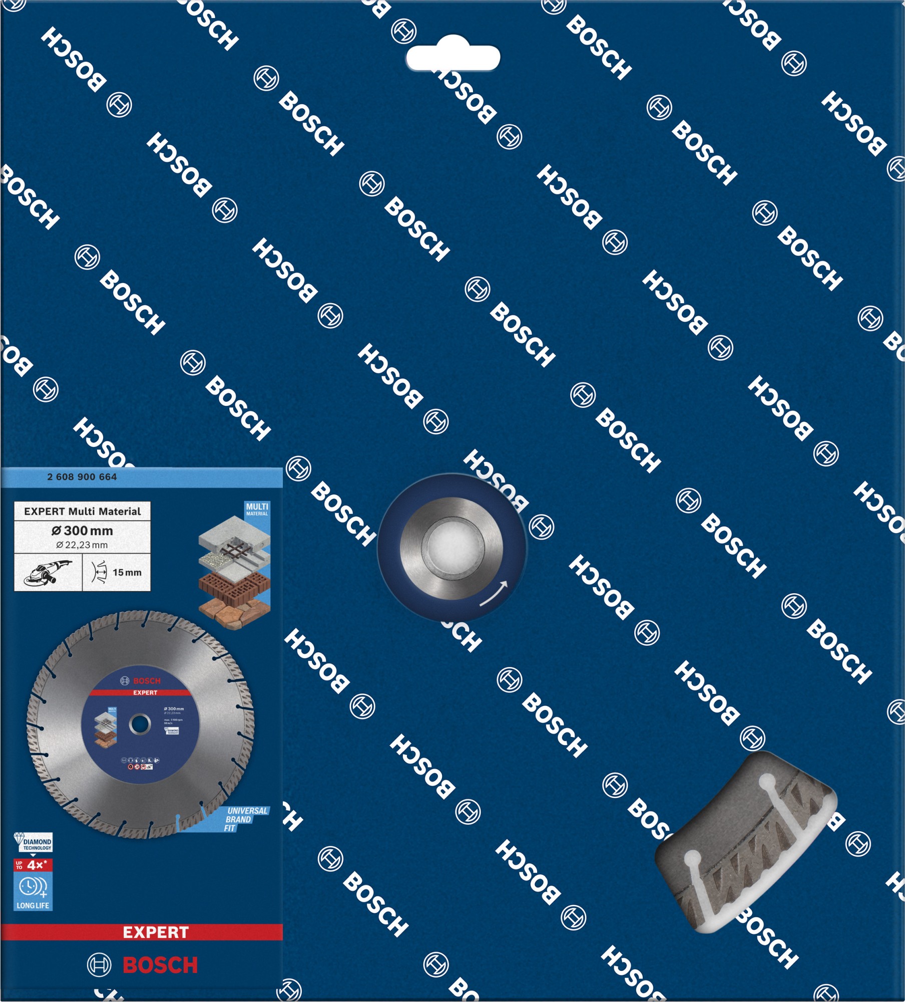 Disco de corte de diamante EXPERT MultiMaterial de 300 x 22,23 x 2,8 x 15 mm