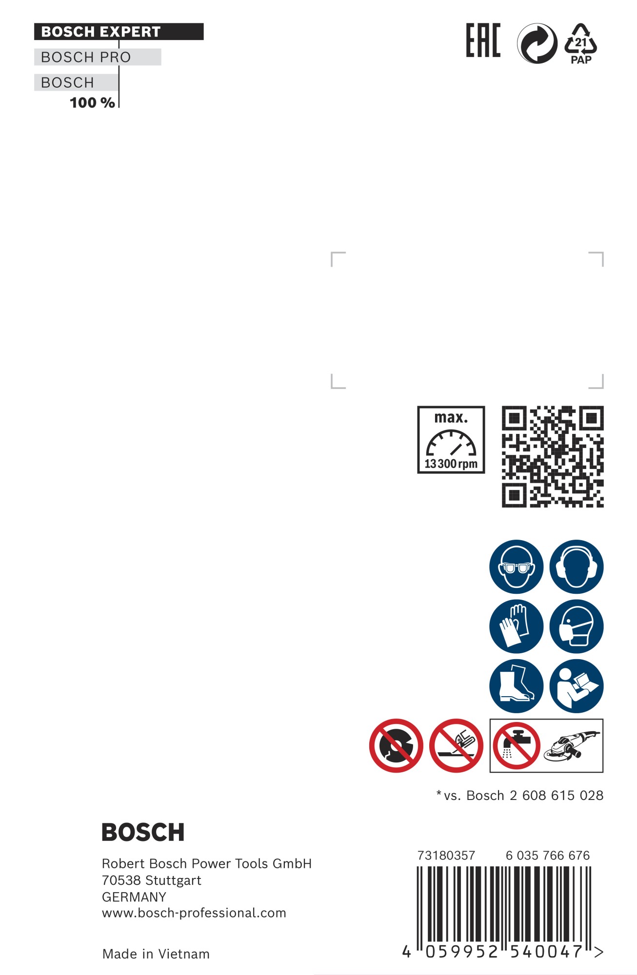 Disco de corte de diamante EXPERT MultiMaterial X-LOCK de 115 x 22,23 x 2,4 x 12 mm