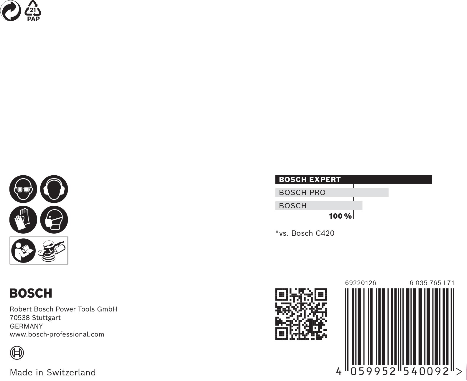 Malla de lija EXPERT M480 para lijadoras excéntricas de 125 mm, G 80, 5 unidades