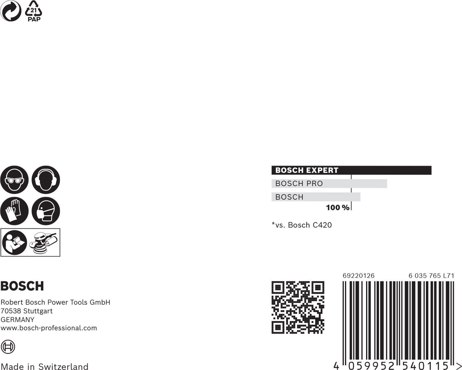 Malla de lija EXPERT M480 para lijadoras excéntricas de 125 mm, G 120, 5 unidades