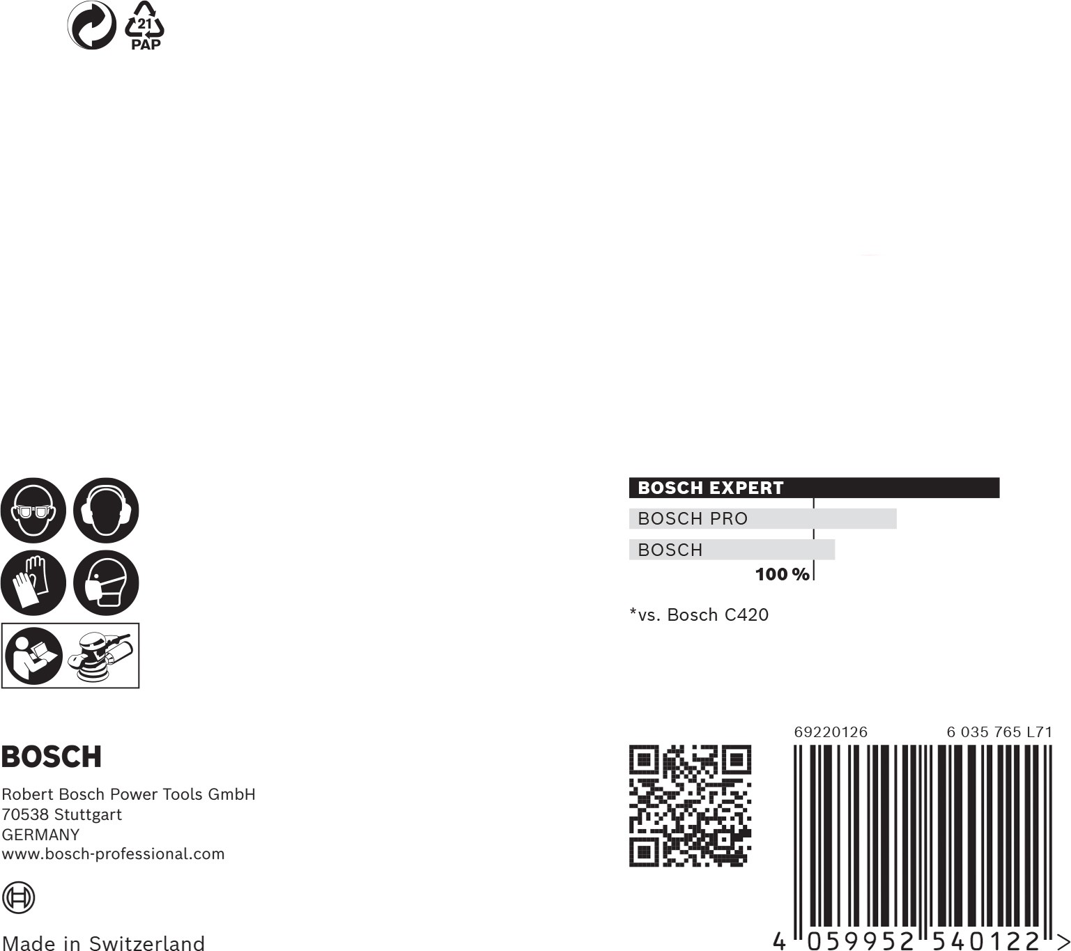 Malla de lija EXPERT M480 para lijadoras excéntricas de 125 mm, G 150, 5 unidades