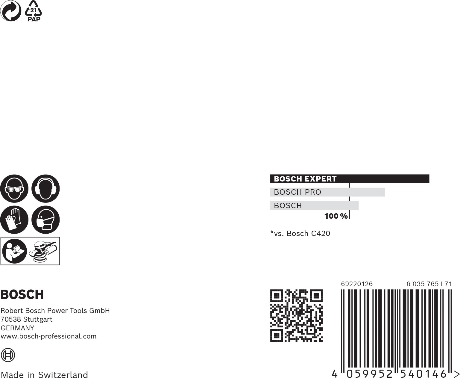 Malla de lija EXPERT M480 para lijadoras excéntricas de 125 mm, G 220, 5 unidades