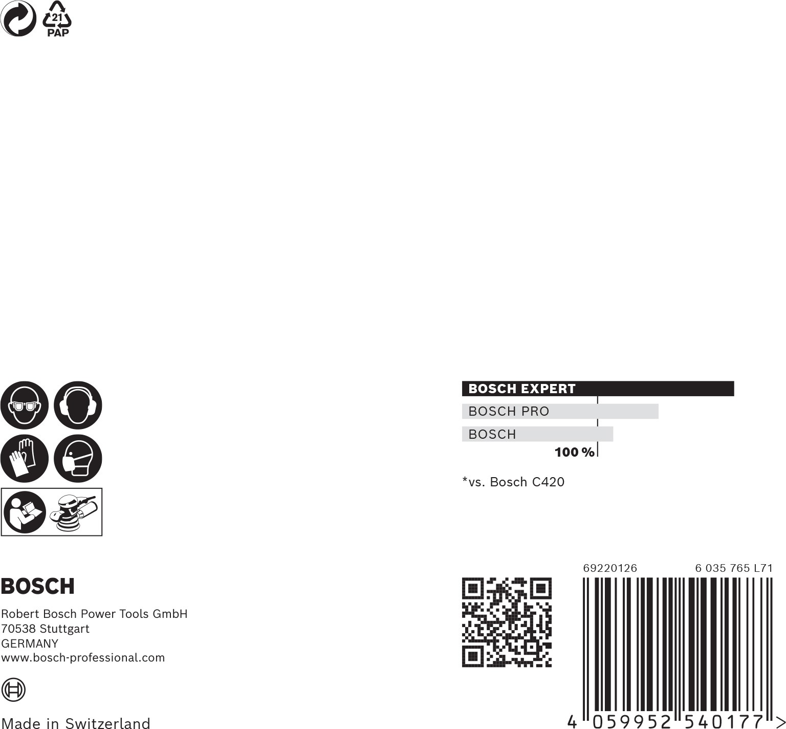 Malla de lija EXPERT M480 para lijadoras excéntricas de 125 mm, G 400, 5 unidades