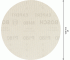 Malla de lija EXPERT M480 para lijadoras excéntricas de 125 mm, G 180, 50 unidades