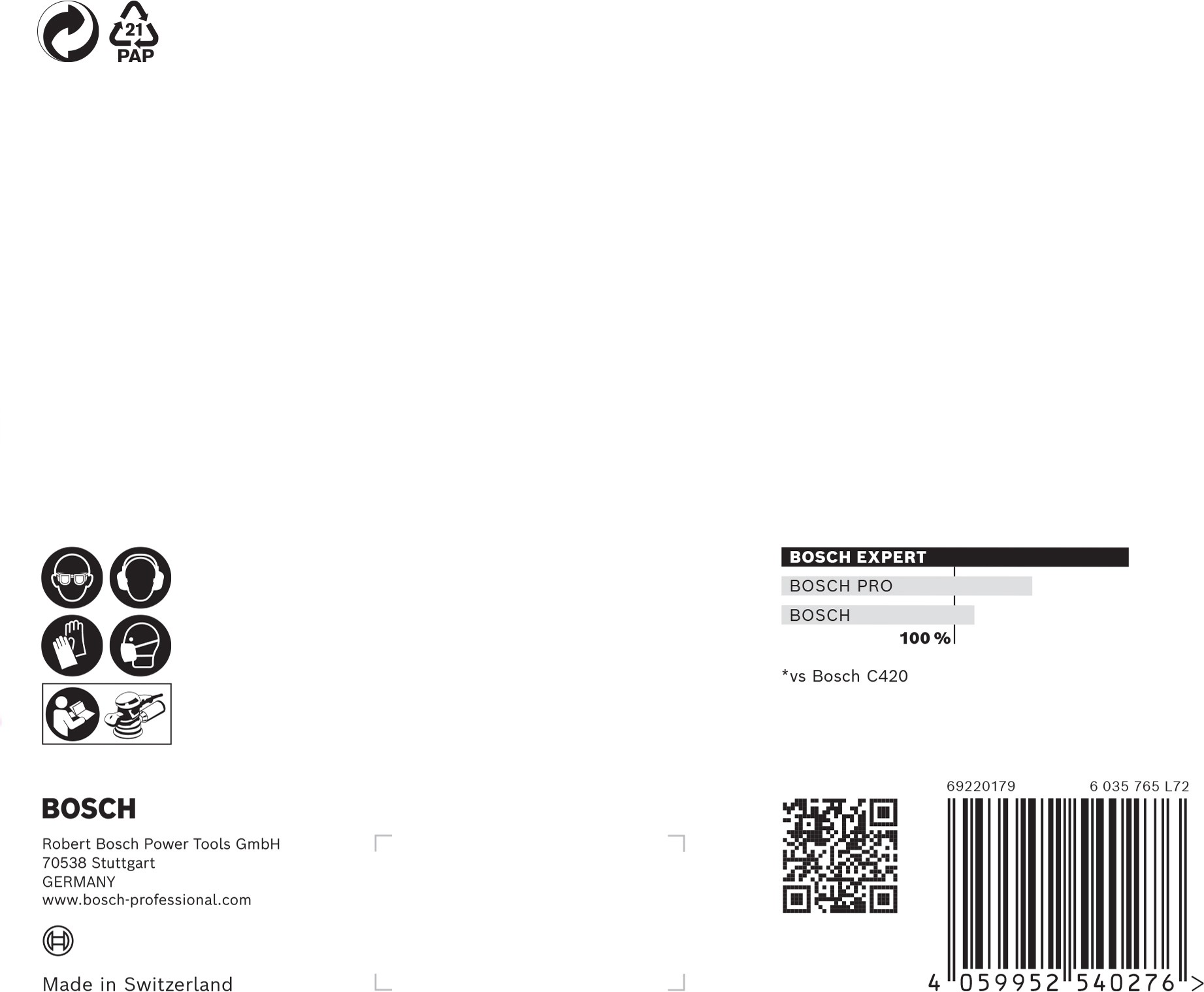 Malla de lija EXPERT M480 para lijadoras excéntricas de 150 mm, G 80, 5 unidades