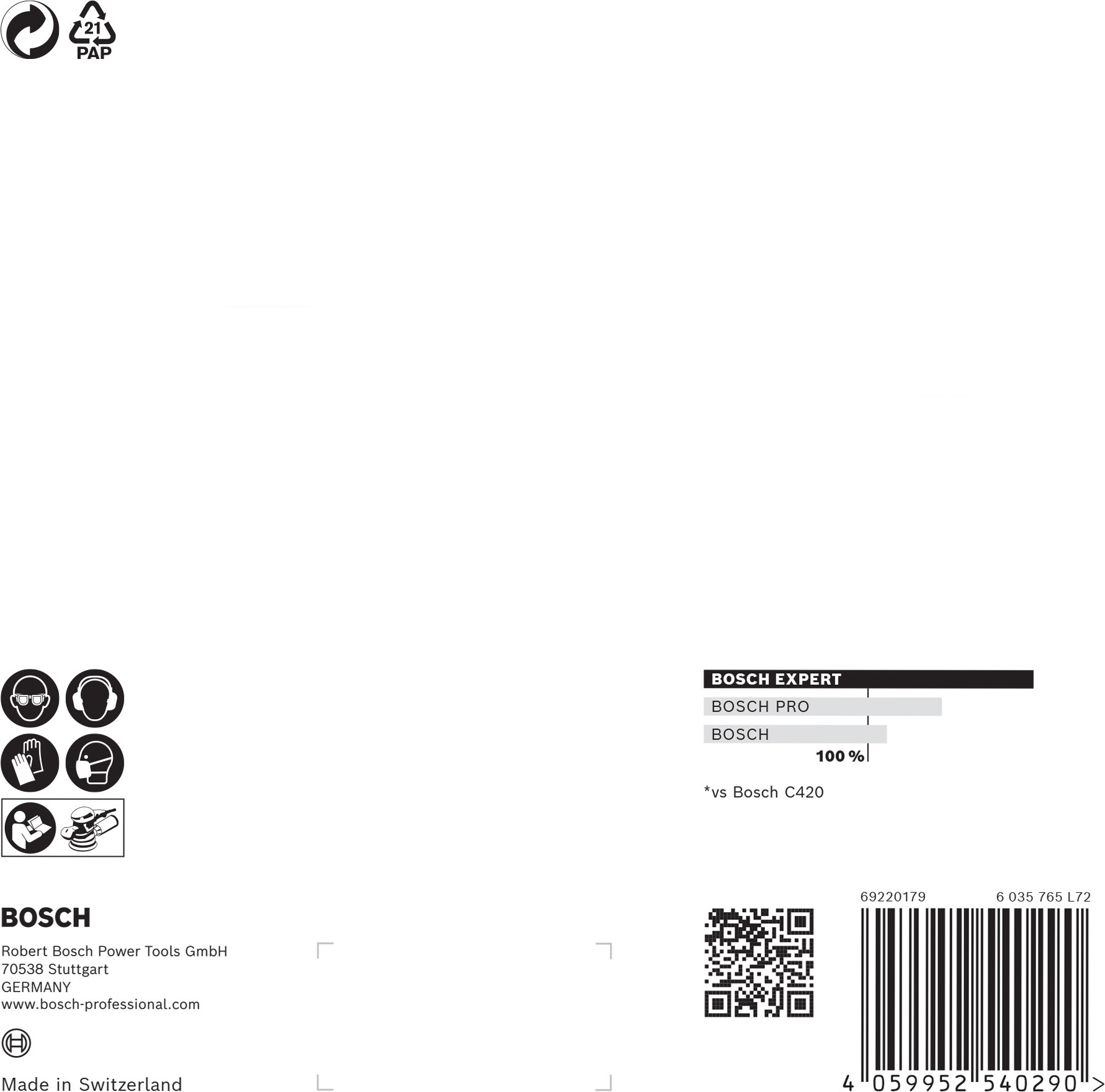 Malla de lija EXPERT M480 para lijadoras excéntricas de 150 mm, G 120, 5 unidades