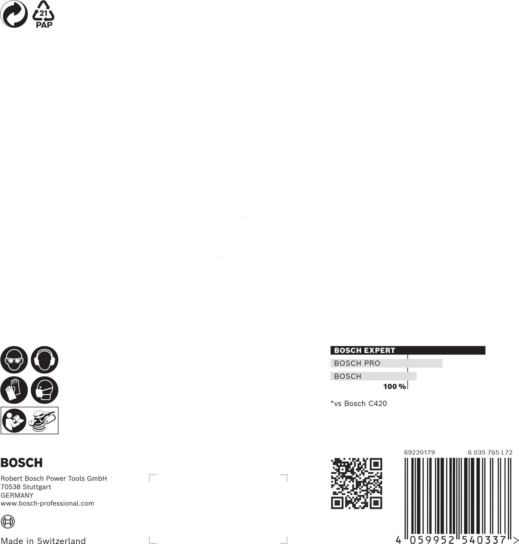 Malla de lija EXPERT M480 para lijadoras excéntricas de 150 mm, G 240, 5 unidades