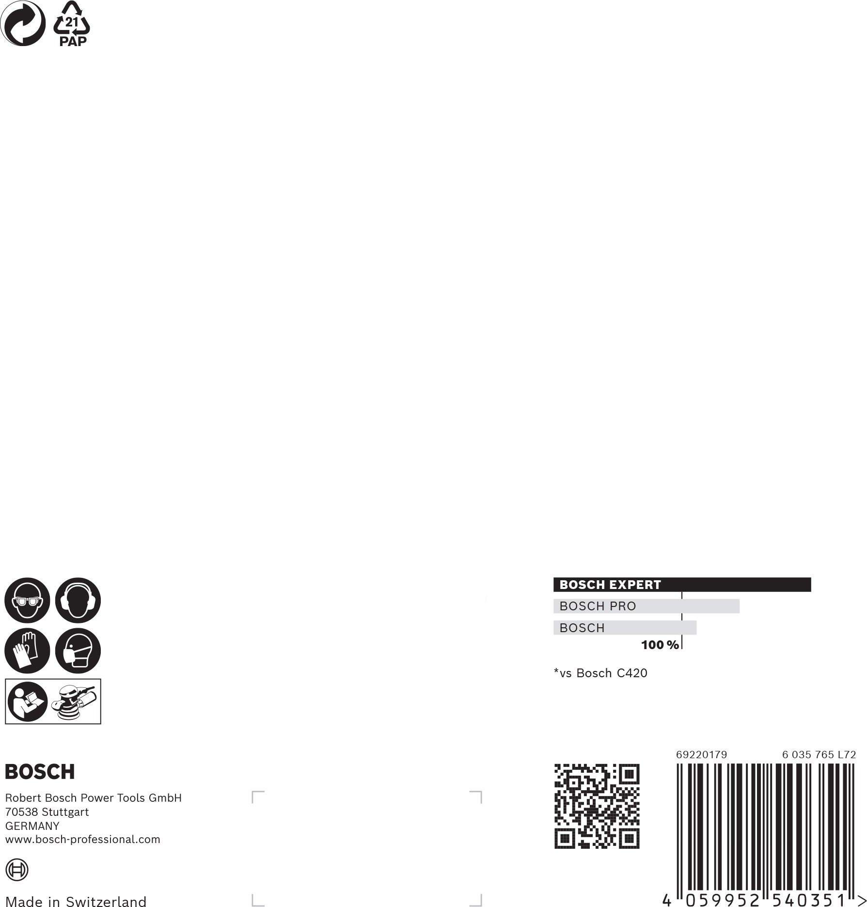 Malla de lija EXPERT M480 para lijadoras excéntricas de 150 mm, G 400, 5 unidades