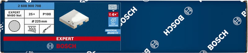 Malla de lija EXPERT M480 para lijadoras de cartón-yeso de 225 mm, G 100, 25 unidades