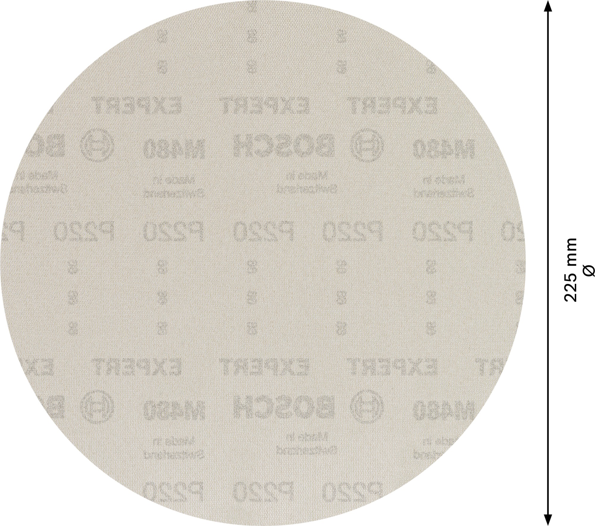 Malla de lija EXPERT M480 para lijadoras de cartón-yeso de 225 mm, G 220, 25 unidades