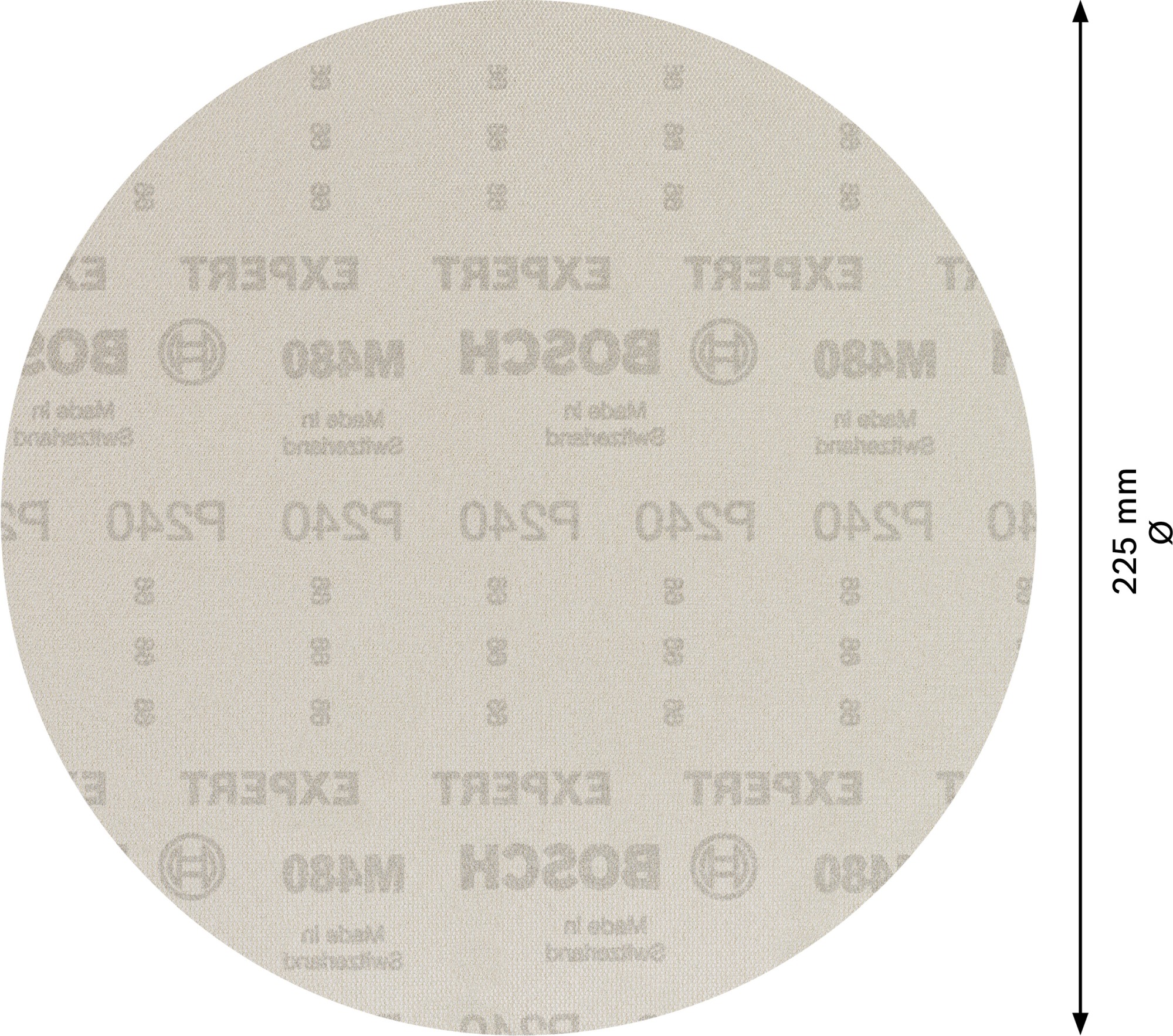 Malla de lija EXPERT M480 para lijadoras de cartón-yeso de 225 mm, G 240, 25 unidades