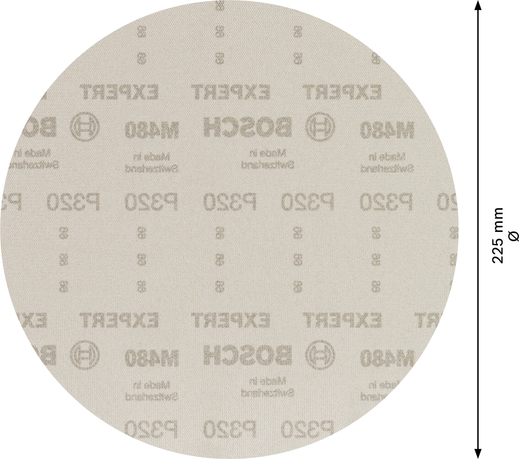 Malla de lija EXPERT M480 para lijadoras de cartón-yeso de 225 mm, G 320, 25 unidades