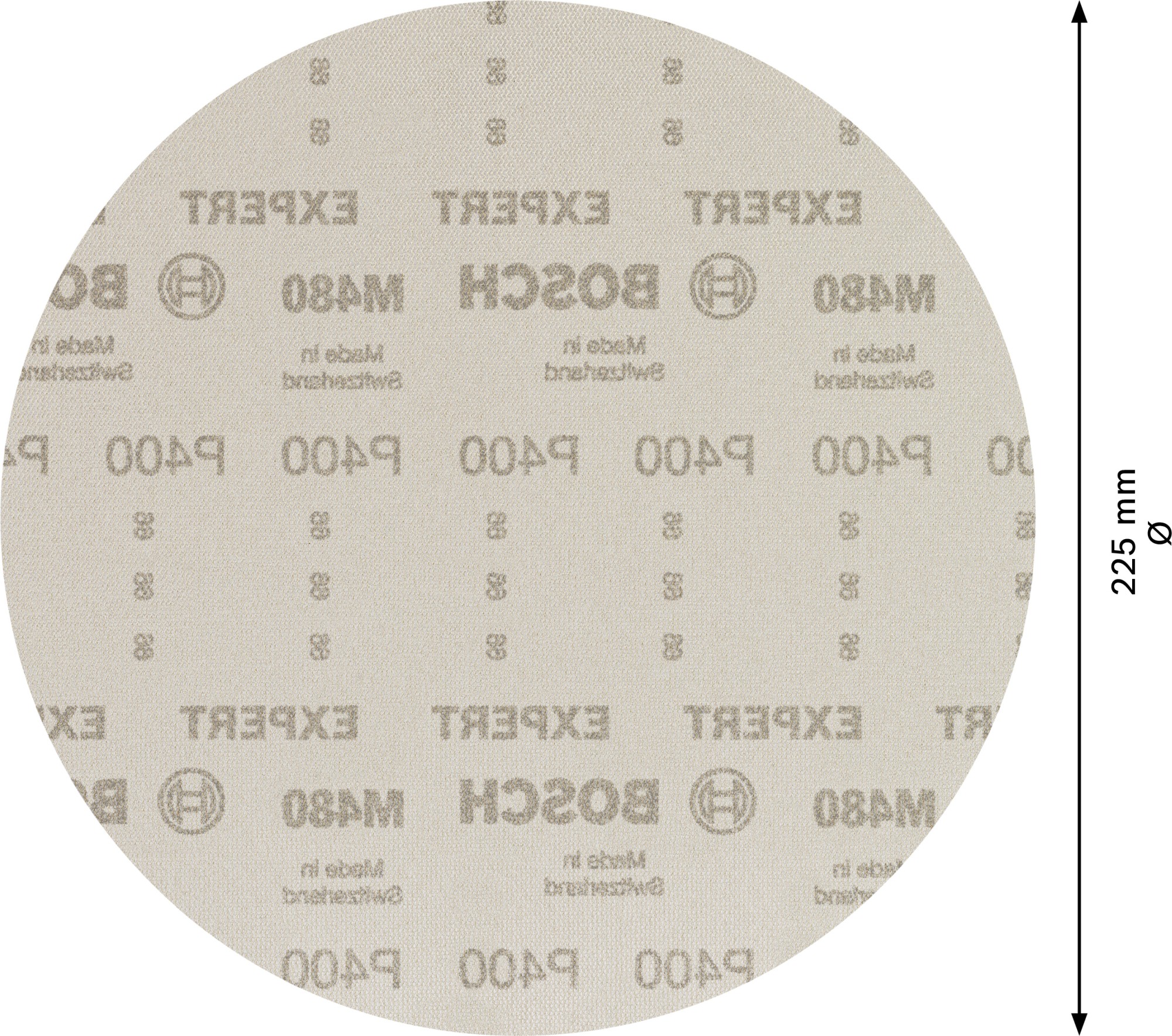Malla de lija EXPERT M480 para lijadoras de cartón-yeso de 225 mm, G 400, 25 unidades