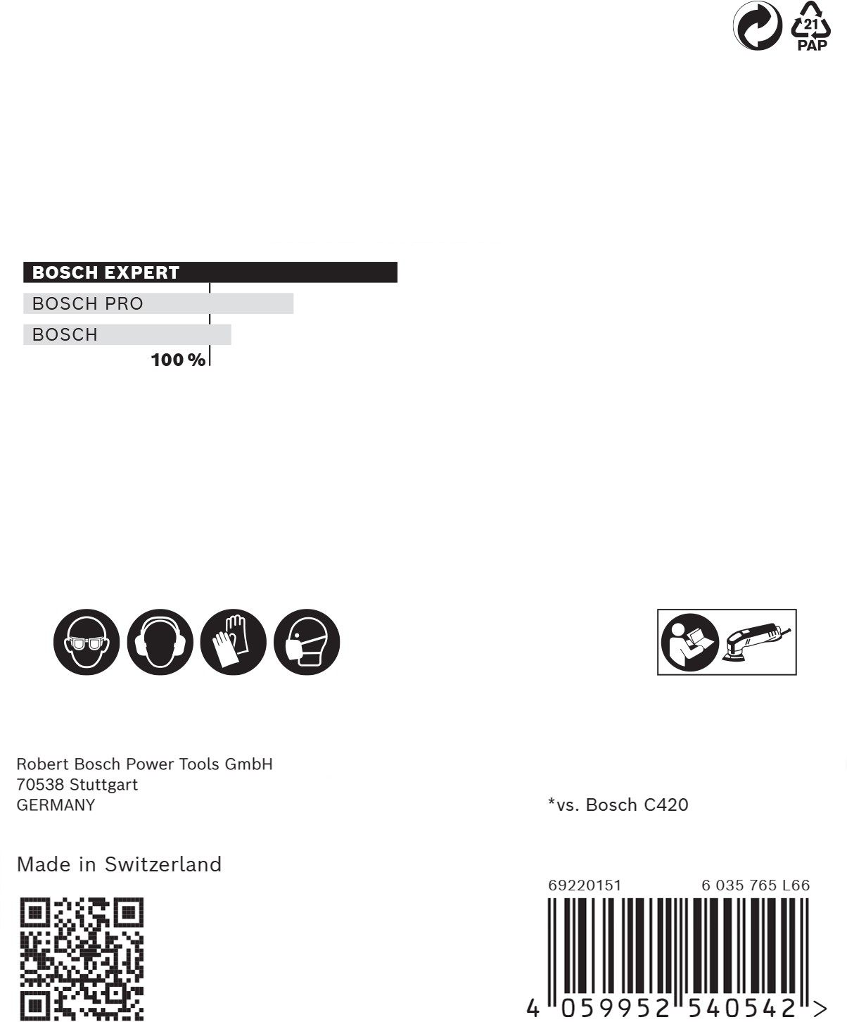 Malla de lija EXPERT M480 para lijadoras delta de 93 mm, G 80, 5 unidades