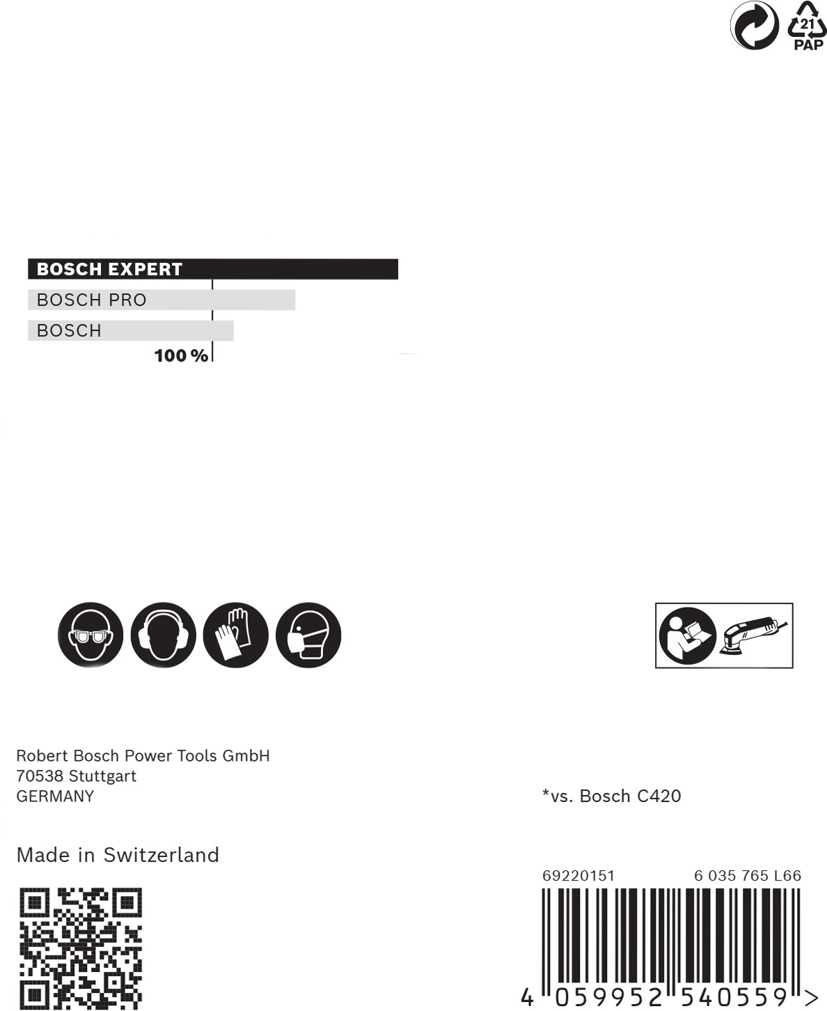 Malla de lija EXPERT M480 para lijadoras delta de 93 mm, G 100, 5 unidades