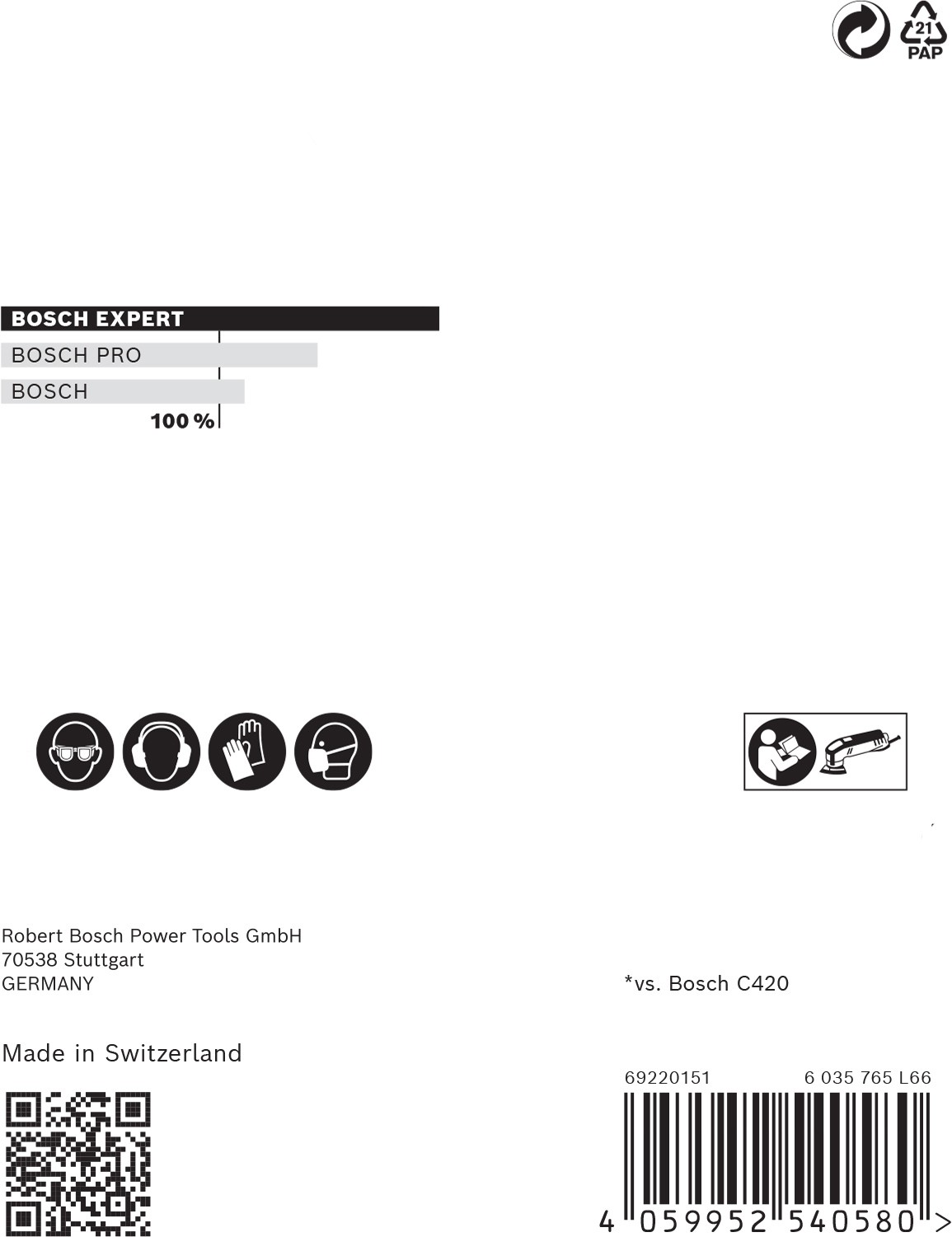 Malla de lija EXPERT M480 para lijadoras delta de 93 mm, G 180, 5 unidades