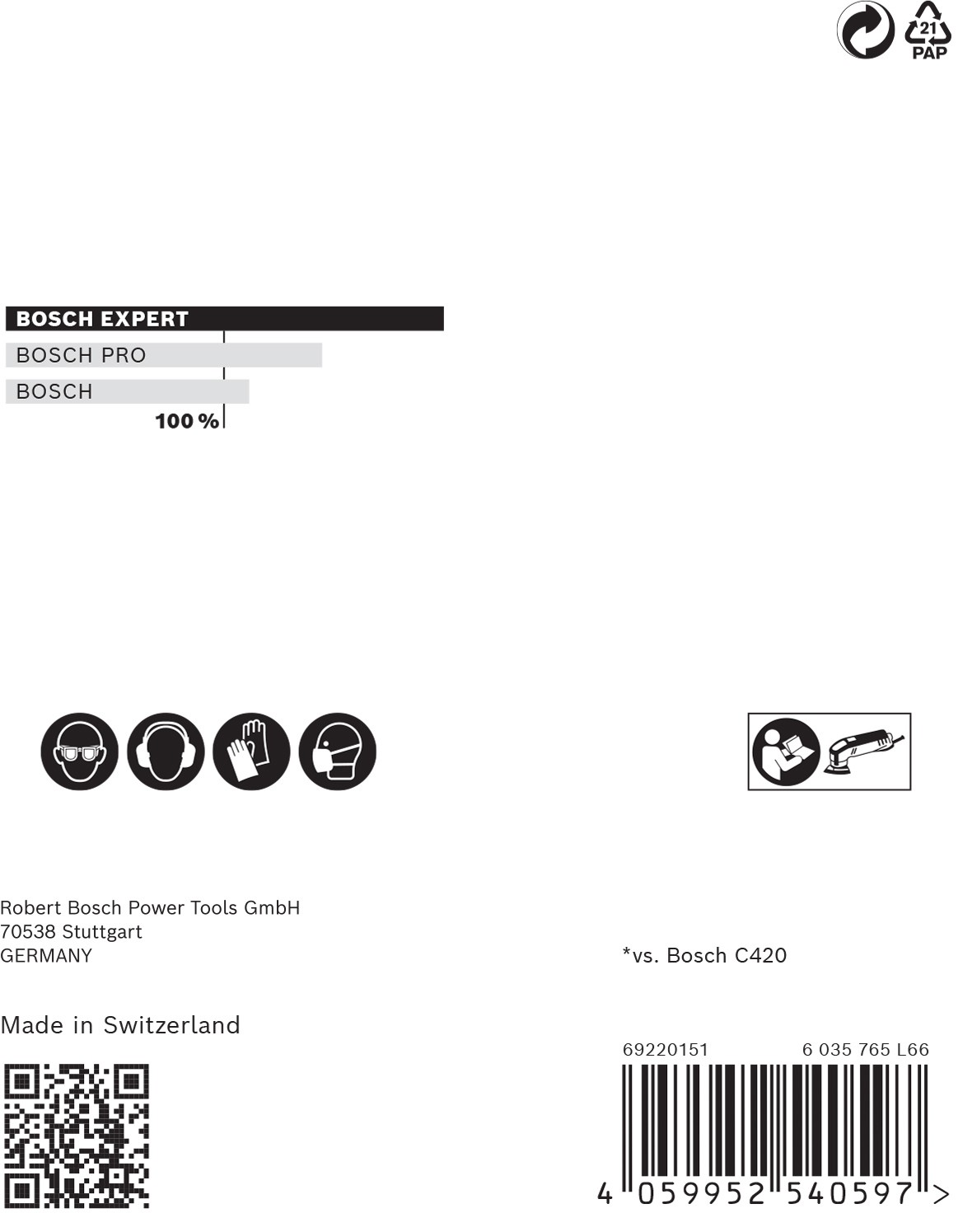 Malla de lija EXPERT M480 para lijadoras delta de 93 mm, G 220, 5 unidades